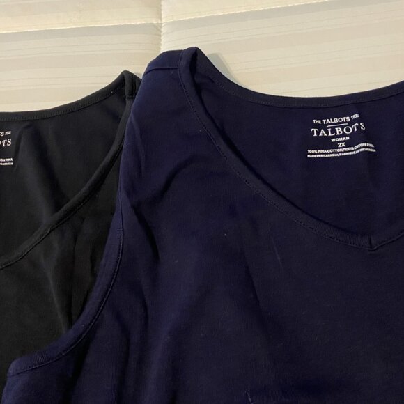 Talbots Tops - Talbots women plus Set of 3 V neck Curved hem tank